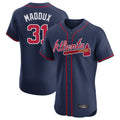 A.Braves #31 Greg Maddux Player Navy Limited Elite Home Game Edoa Stitched Jerseys