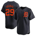 D.Tigers #29 Tarik Skubal Player Navy Home Limited Edoa Stitched Jerseys