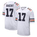 C.Bears #17 Tyson Bagent Player White Classic Home Game Edoa Stitched Jerseys
