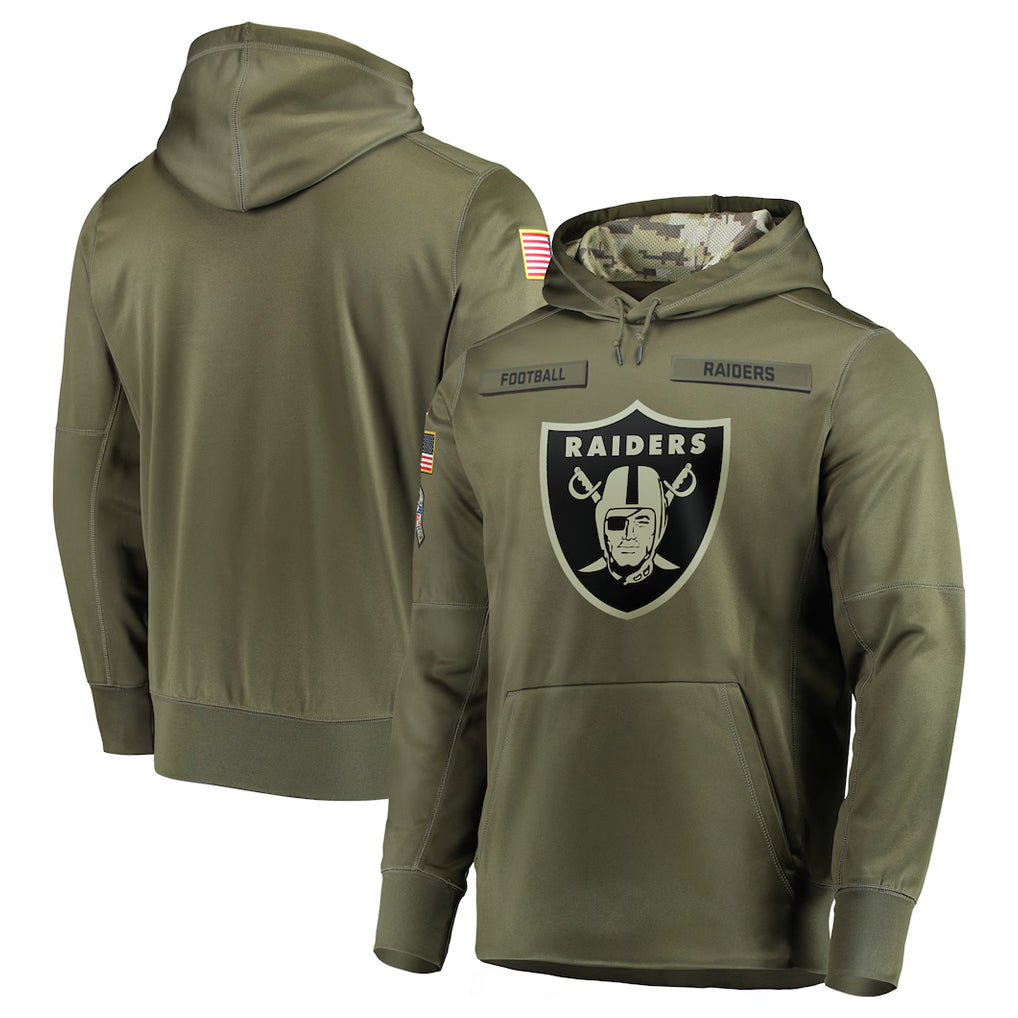 LV.Raiders ## Raiders Blank Player Olive Salute to Service Pullover Hoodies Home Game Edoa Stitched Jerseys