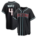 A.Diamondbacks #4 Ketel Marte Player Black Home Game Edoa Stitched Jerseys