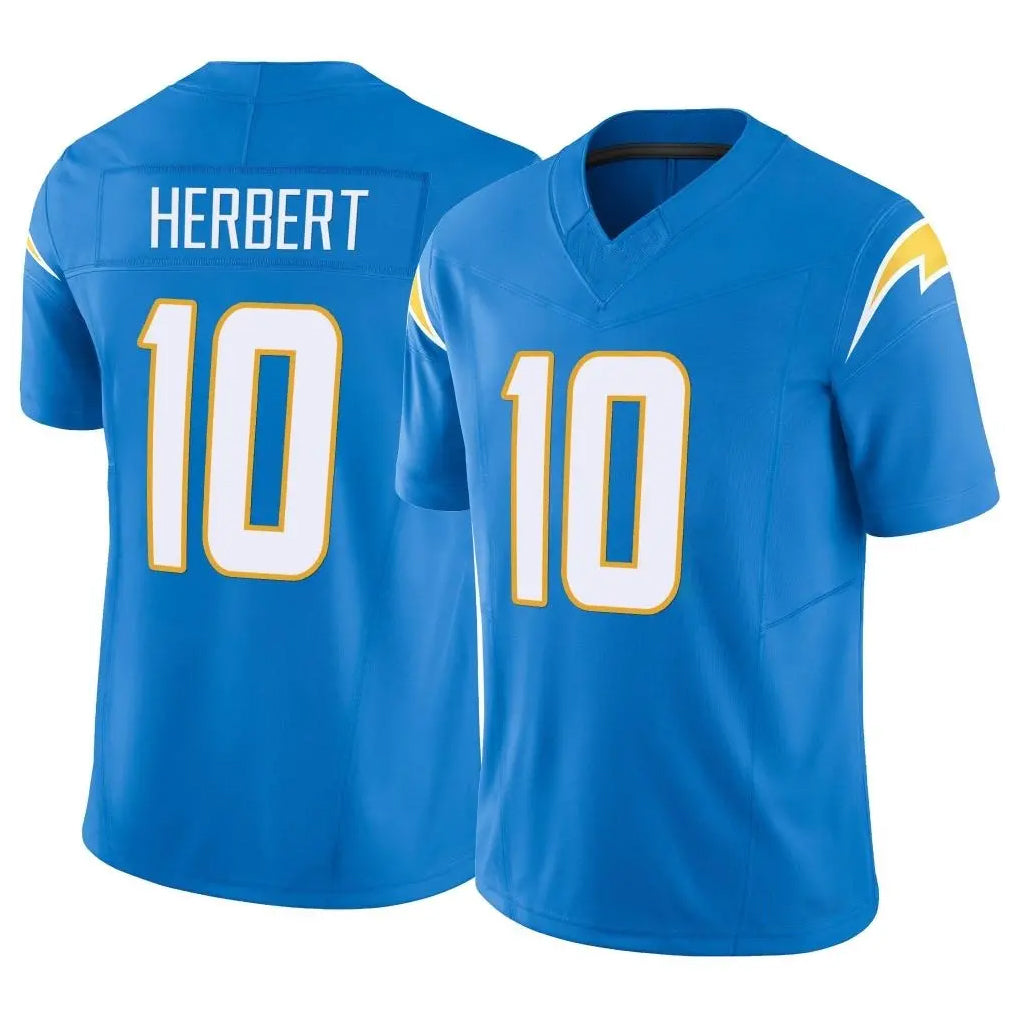 LA.Chargers #10 Justin Herbert Player Blue Limited Vapor F.U.S.E. Home Game Edoa Stitched Jerseys