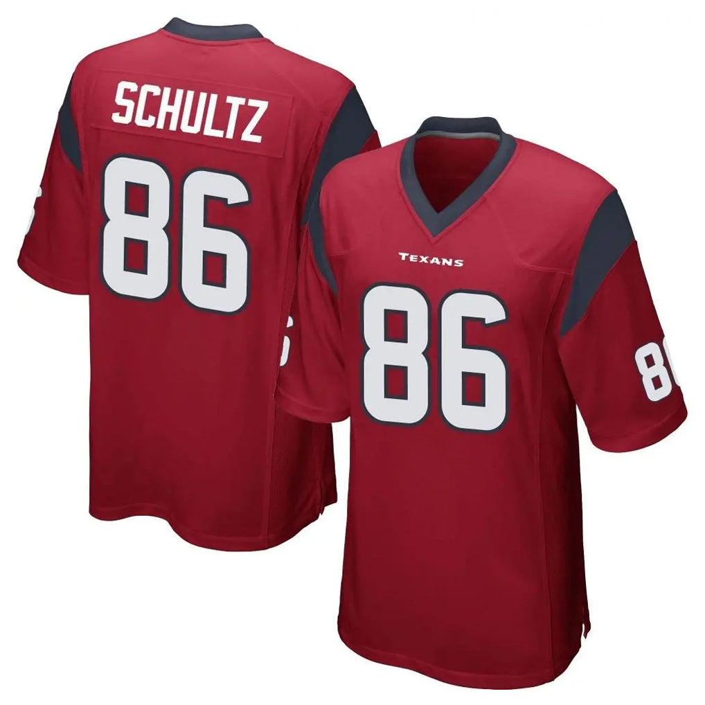 H.Texans #86 Dalton Schultz Player Red Home Game Edoa Stitched Jerseys