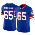 NY.Giants #65 Francis Mauigoa Player Royal Classic Vapor Home Game Edoa Stitched Jerseys