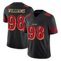 SF.49ers #98 Mykel Williams Player Black Limited Rivalries Collection Home Game Edoa Stitched Jerseys
