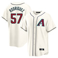 A.Diamondbacks #57 Eduardo Rodriguez Player Cream Home Game Edoa Stitched Jerseys