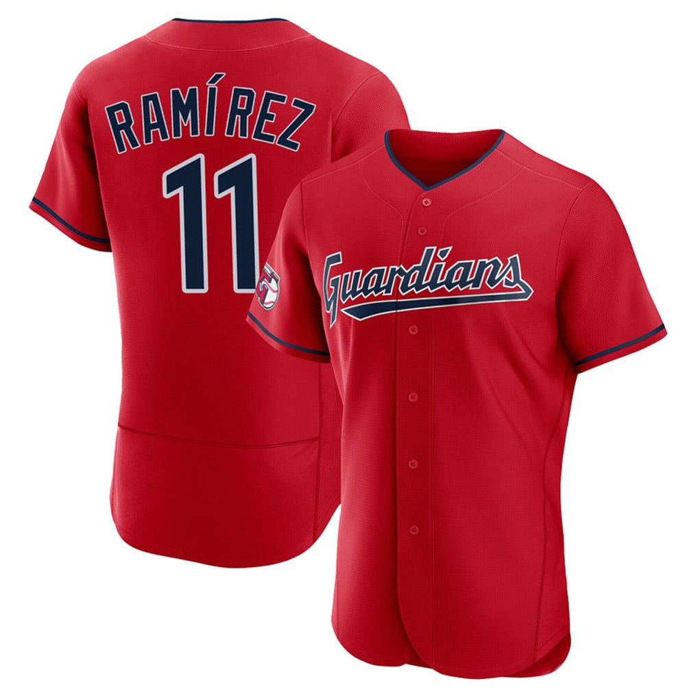 C.Guardians #11 Jose Ramirez Player Red Limited Elite Home Edoa Stitched Jerseys
