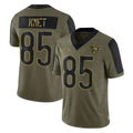 C.Bears #85 Cole Kmet Player Olive Salute to Service Limited Edoa Stitched Jerseys