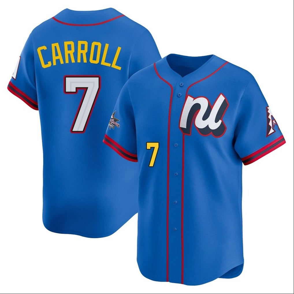 A.Diamondbacks #7 Corbin Carroll Player Blue National League All-Star Edition Limited Home Game Edoa Stitched Jerseys