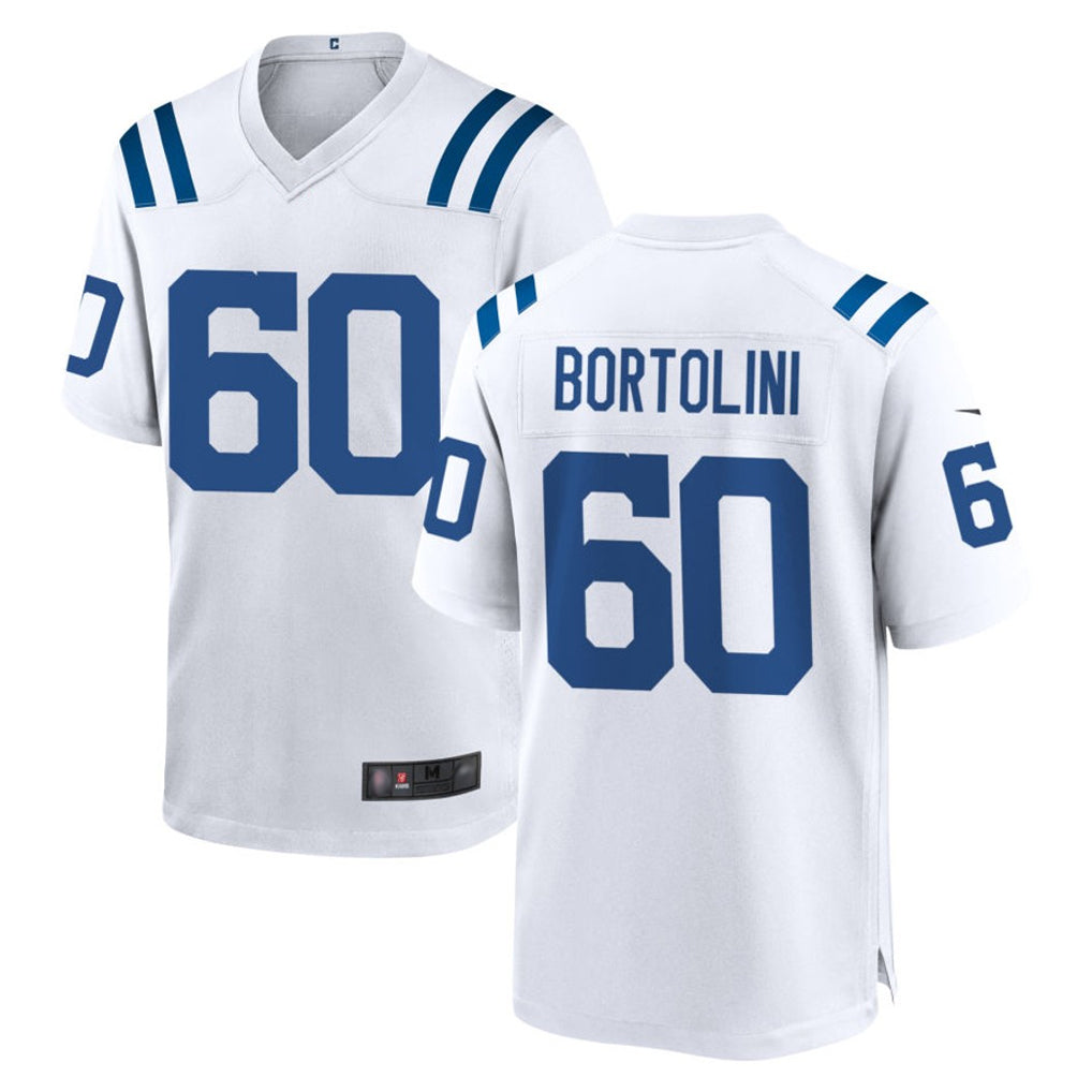 IN.Colts #60 Tanor Bortolini Player White Home Game Edoa Stitched Jerseys