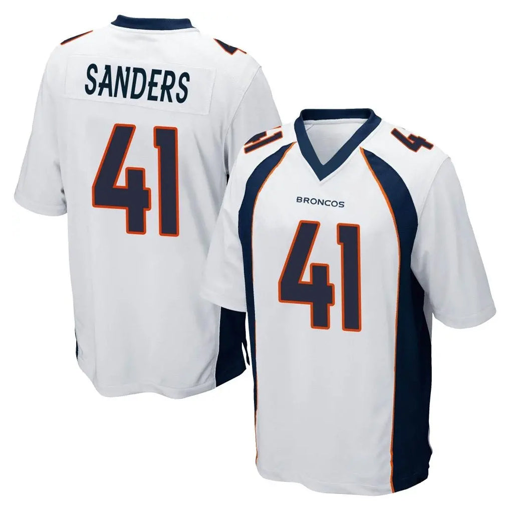 D.Broncos #41 Drew Sanders Player White Game Edoa Stitched Jerseys