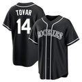 C.Rockies #14 Ezequiel Tovar Player Black Fashion Out Home Game Edoa Stitched Jerseys