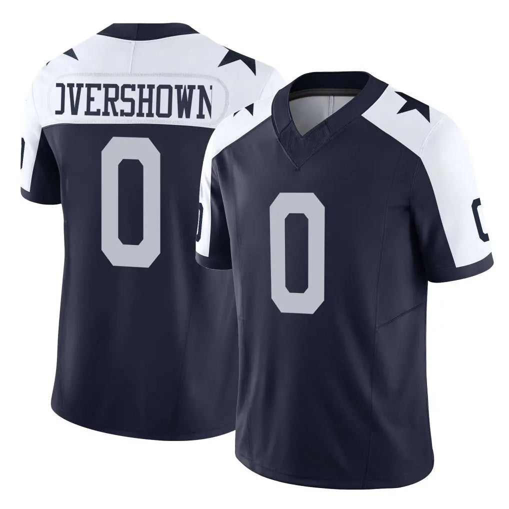 D.Cowboys #0 DeMarvion Overshown Player Navy-White Limited Alternate Vapor F.U.S.E. Home Game Edoa Stitched Jerseys