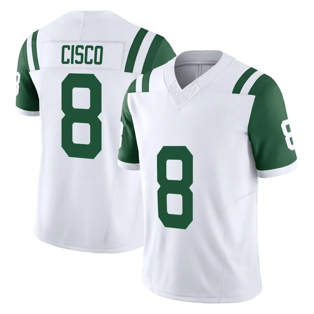 NY.Jets #8 Andre Cisco Player White Limited Classic Vapor F.U.S.E. Home Game Edoa Stitched Jerseys