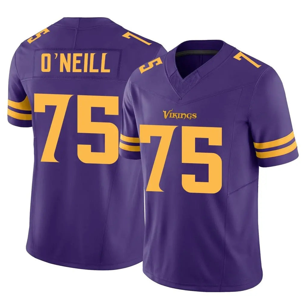 M.Vikings #75 Brian O'Neill Player Purple Limited Alternate Vapor F.U.S.E. Home Game Edoa Stitched Jerseys