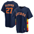 H.Astros #27 Jose Altuve Player Navy Home Game Edoa Stitched Jerseys