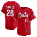 C.Reds #28 Eugenio Su¨¢rez Player Red Home Limited Edoa Stitched Jerseys