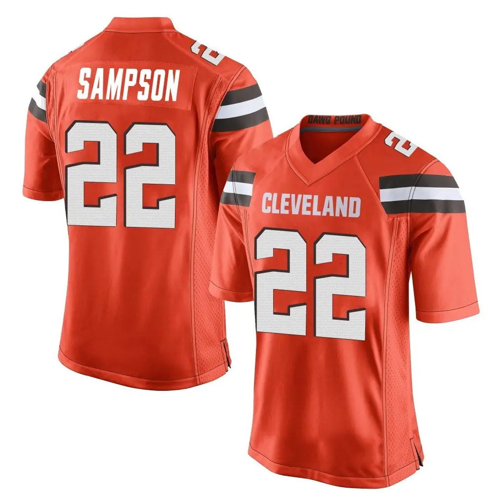 C.Browns #22 Dylan Sampson Player Orange Vapor Limited Home Game Edoa Stitched Jerseys
