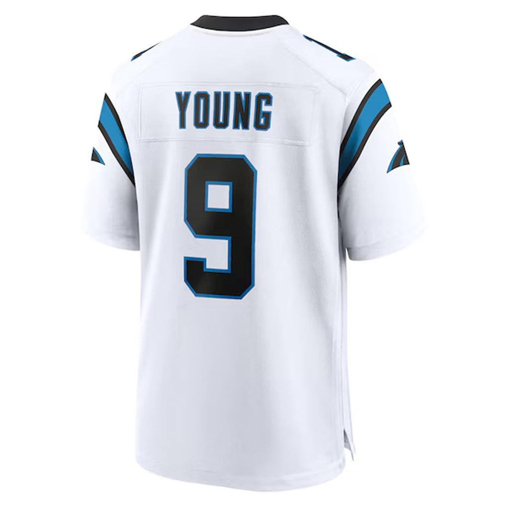 C.Panthers #9 Bryce Young Player White Home Game Edoa Stitched Jerseys