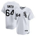 C.White Sox #64 Shane Smith Player White Stripe Limited Home Edoa Stitched Jerseys