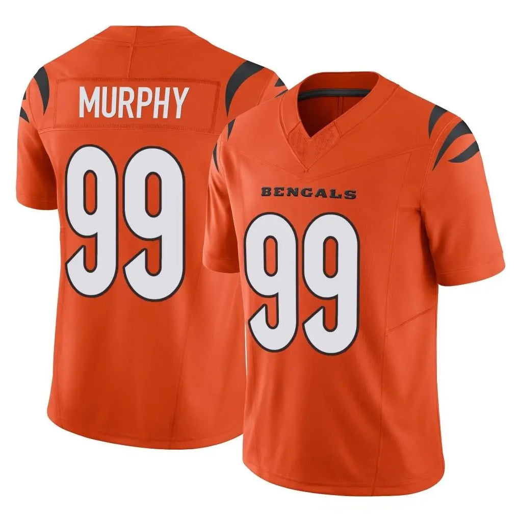 C.Bengals #99 Myles Murphy Player Orange Vapor F.U.S.E. Limited Home Game Edoa Stitched Jerseys
