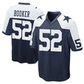 D.Cowboys #52 Tyler Booker Player Navy-White Alternate Home Game Edoa Stitched Jerseys