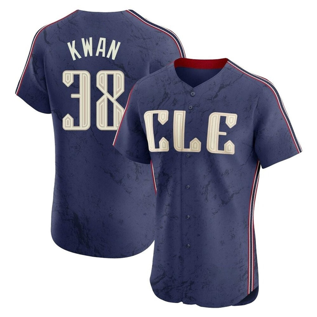C.Guardians #38 Steven Kwan Player Navy City Connect Limited Elite Home Edoa Stitched Jerseys