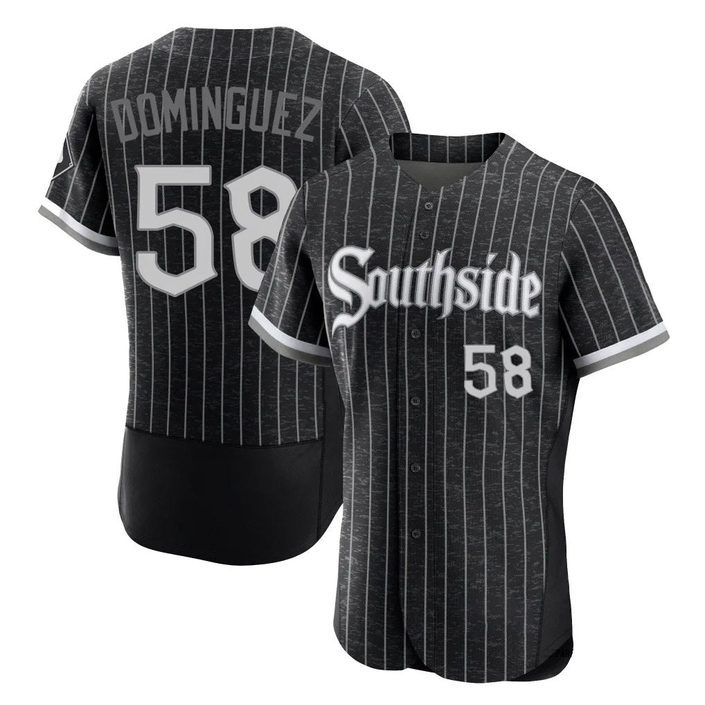 C.White Sox #58 Seranthony Dom¨ªnguez Player Black City Connect Limited Elite Home Edoa Stitched Jerseys