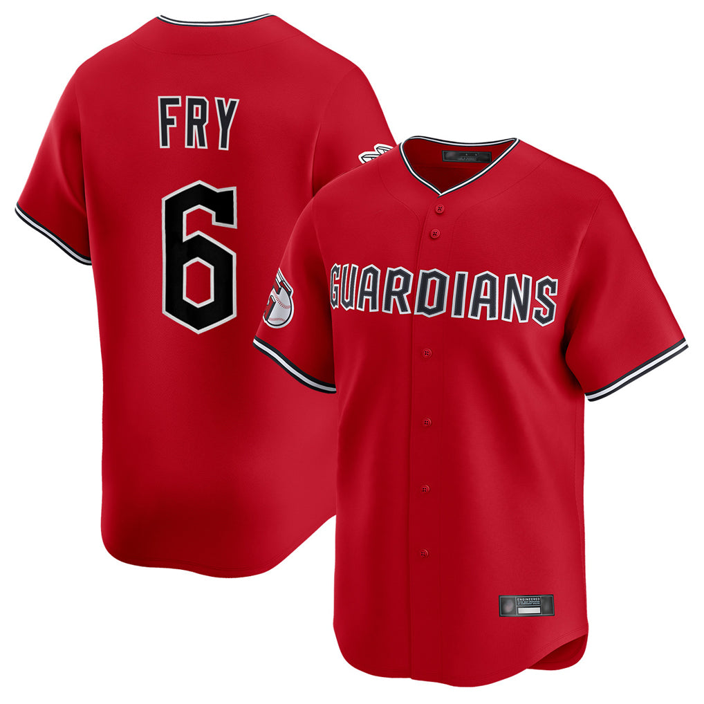 C.Guardians #6 David Fry Player Red Limited Home Edoa Stitched Jerseys