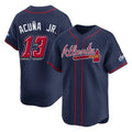 A.Braves #13 Ronald Acuna Jr Player Navy 2025 Speedway Classic Home Game Edoa Stitched Jerseys