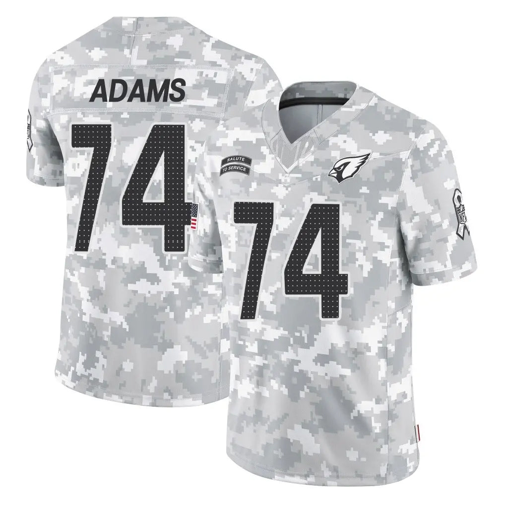 A.Cardinals #74 Isaiah Adams Player Camo Salute to Service Limited Home Edoa Stitched Jerseys