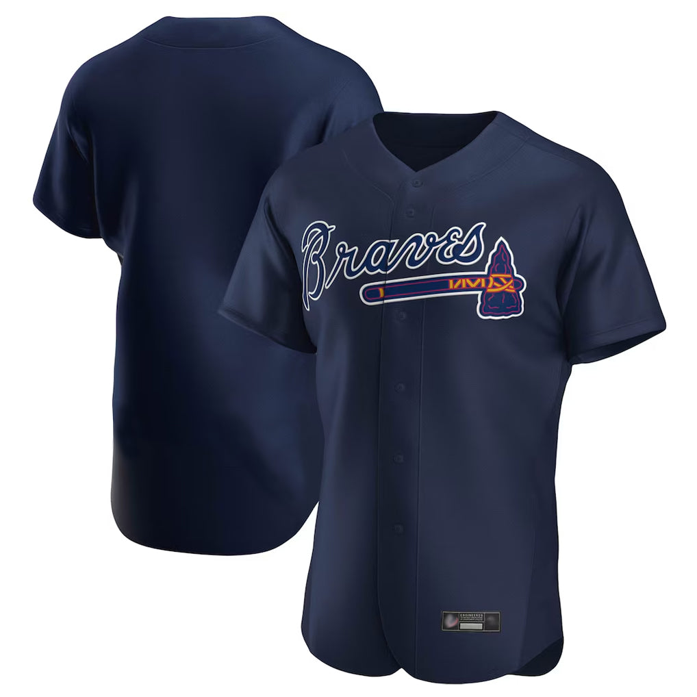 A.Braves ## Braves Blank Player Navy Alternate Limited Elite Home Game Edoa Stitched Jerseys