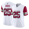 W.Commanders #25 Nick Cross Player White Vapor F.U.S.E. Limited Home Game Edoa Stitched Jerseys