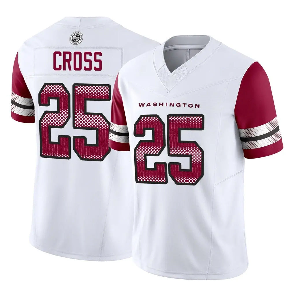 W.Commanders #25 Nick Cross Player White Vapor F.U.S.E. Limited Home Game Edoa Stitched Jerseys