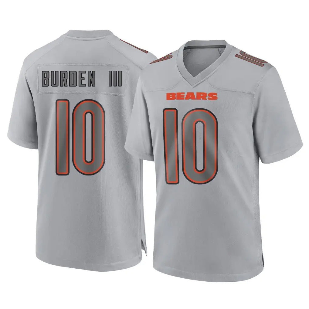 C.Bears #10 Luther Burden III Player Gray Atmosphere Fashion Game Edoa Stitched Jerseys