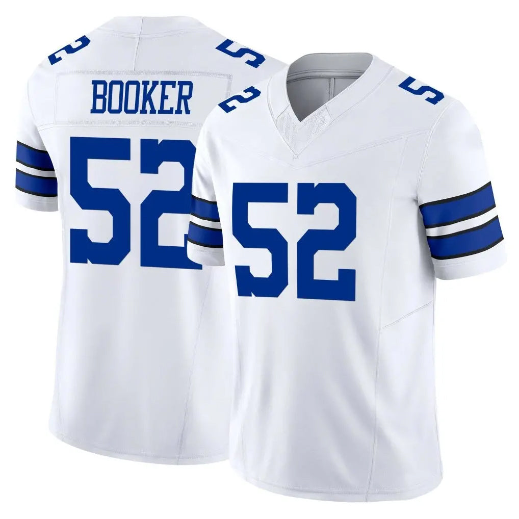 D.Cowboys #52 Tyler Booker Player White Limited Vapor F.U.S.E. Home Game Edoa Stitched Jerseys