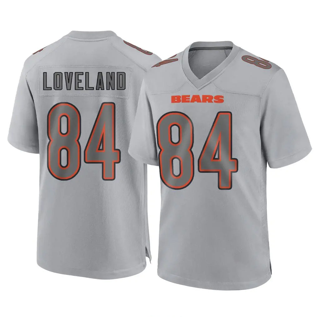 C.Bears #84 Colston Loveland Player Gray Atmosphere Fashion Game Edoa Stitched Jerseys