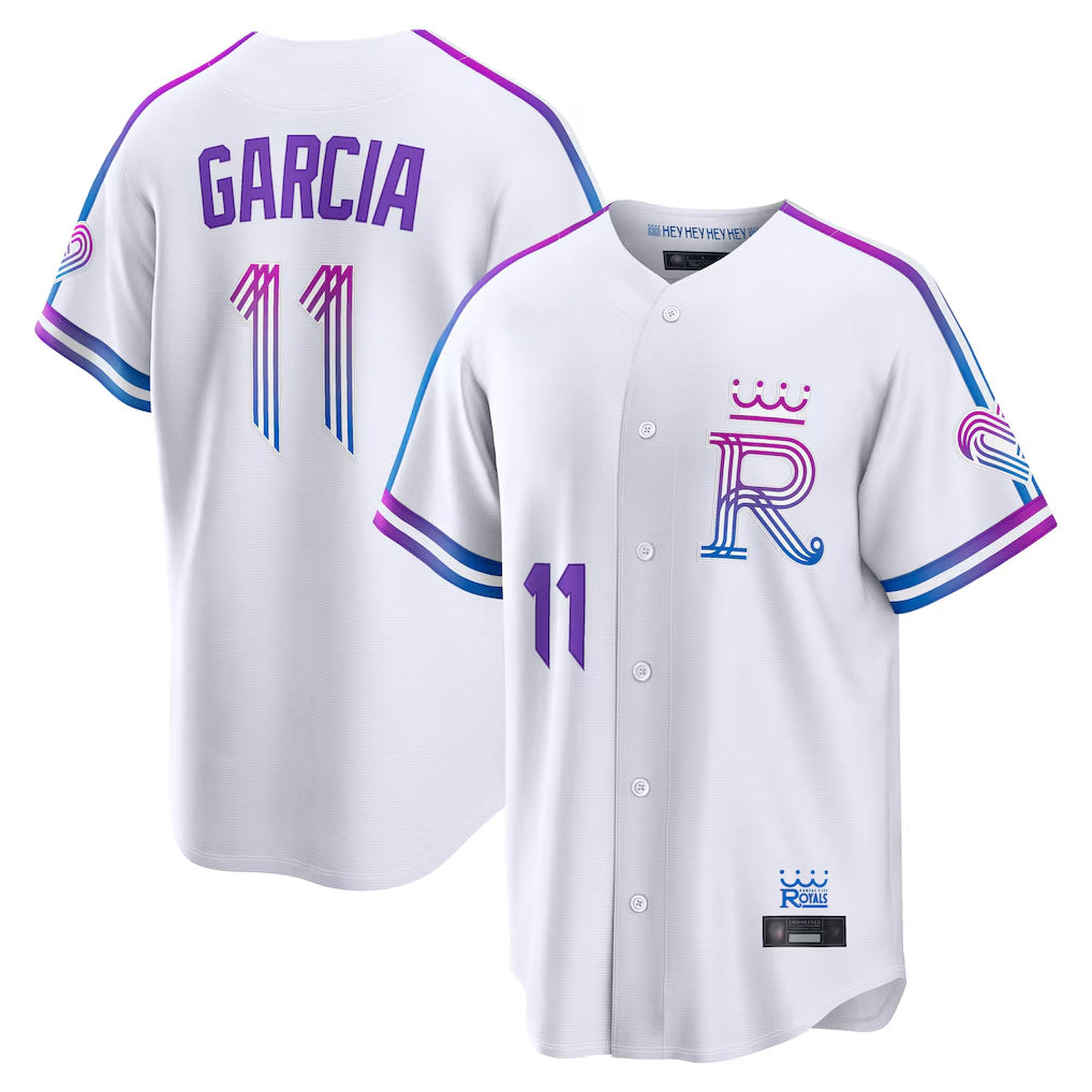KC.Royals #11 Maikel Garcia Player White 2026 City Connect Limited Home Edoa Stitched Jerseys