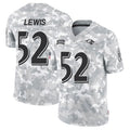 B.Ravens #52 Ray Lewis Player Arctic Camo Salute to Service Limited Edoa Stitched Jerseys