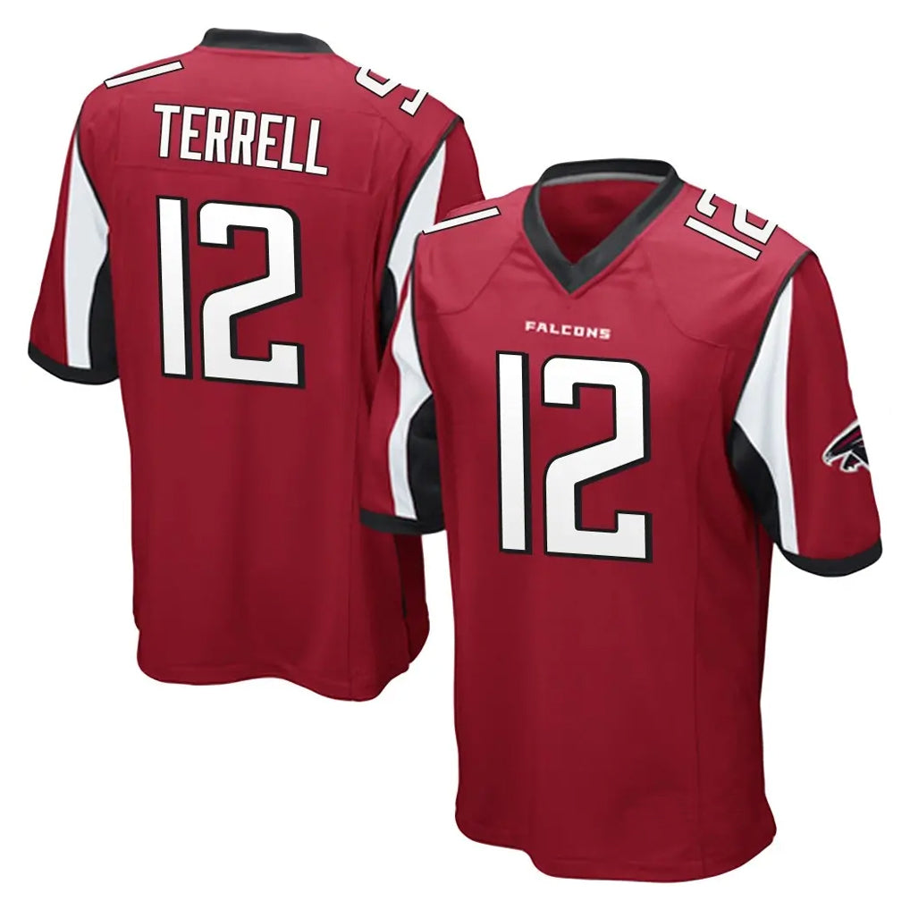 A.Falcons #12 Avieon Terrell Player Red Color Vapor Home Game Edoa Stitched Jerseys