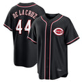C.Reds #44 Elly De La Cruz Player Black Fashion Out Home Game Edoa Stitched Jerseys
