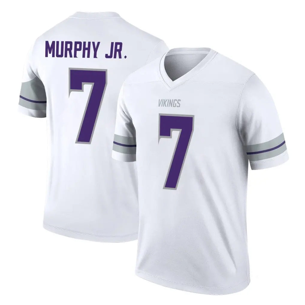M.Vikings #7 Byron Murphy Jr. Player White Alternate Legend Home Game Edoa Stitched Jerseys