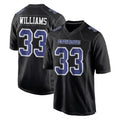 D.Cowboys #33 Javonte Williams Player Carbon Black Fashion Home Game Edoa Stitched Jerseys