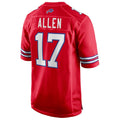 B.Bills #17 Josh Allen Player Red Home Game Edoa Stitched Jerseys