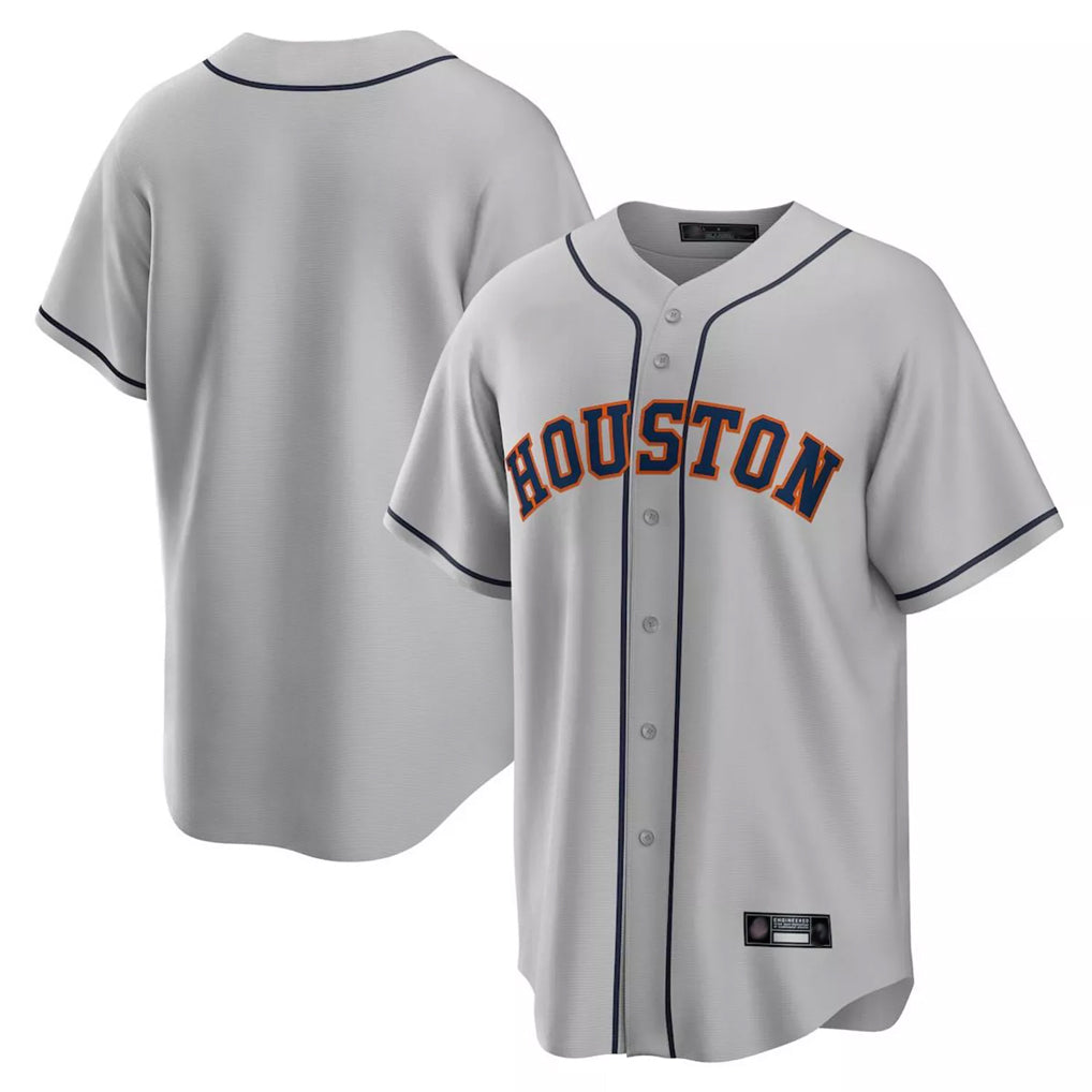 H.Astros ## Astros Blank Player Gray Home Game Edoa Stitched Jerseys