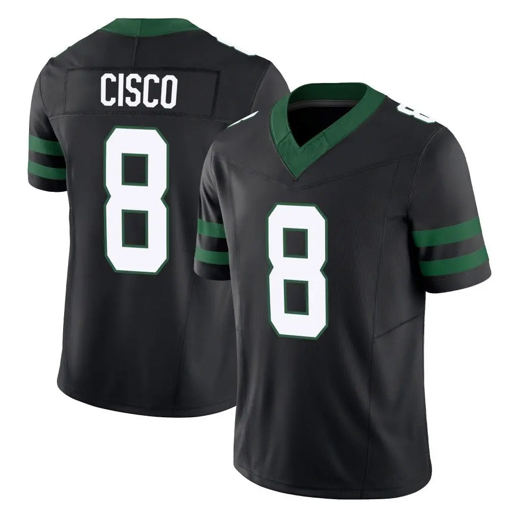 NY.Jets #8 Andre Cisco Player Black Limited Legacy Vapor F.U.S.E. Home Game Edoa Stitched Jerseys