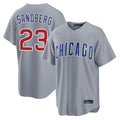 C.Cubs #23 Ryne Sandberg Player Gray Home Game Edoa Stitched Jerseys