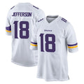 M.Vikings #18 Justin Jefferson Player White Home Game Edoa Stitched Jerseys