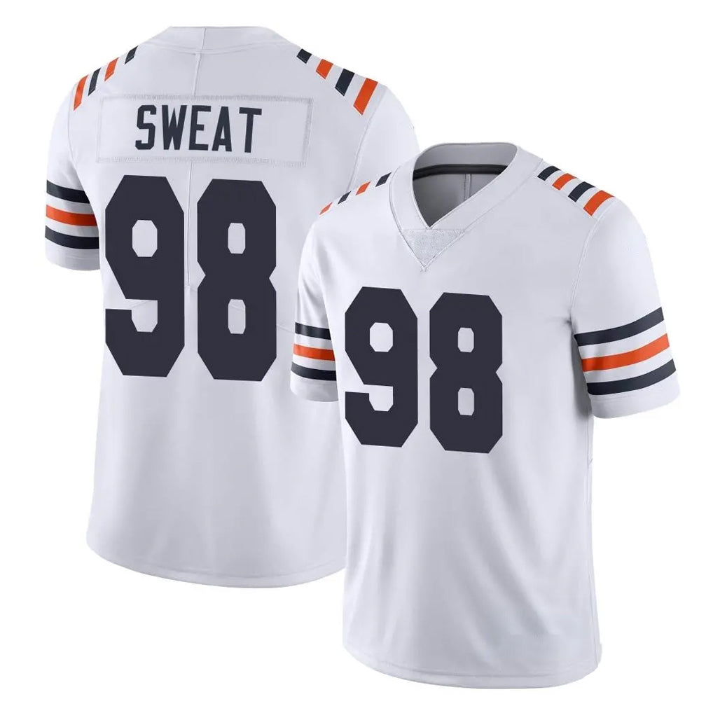 C.Bears #98 Montez Sweat Player White Classic Vapor Limited Home Game Edoa Stitched Jerseys