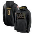 NY.Giants #0 Brian Burns Player Black Salute to Service Hoodies Limited Game Edoa Stitched Jerseys
